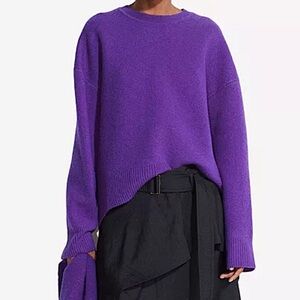 Christian Wijnants Wool Felted Pullover Sweater Orchid Purple Small